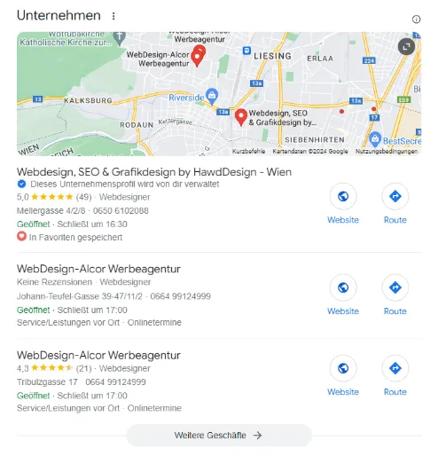 Lokale SEO mit lokalem Unternehmen