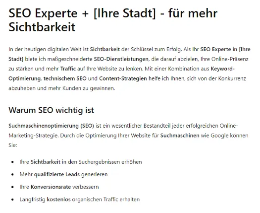 SEO-Texte und Content Strategie