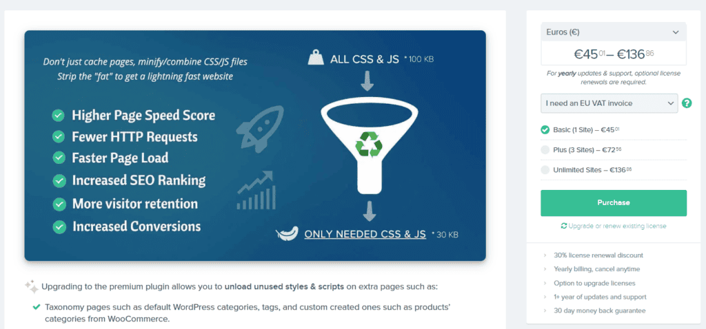 Asset CleanUp plugin Preise