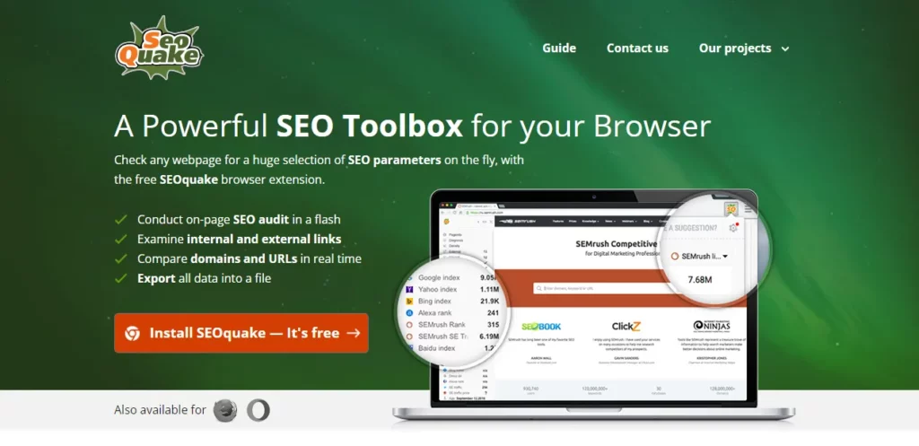 SEOquake SEO On-Page Tool