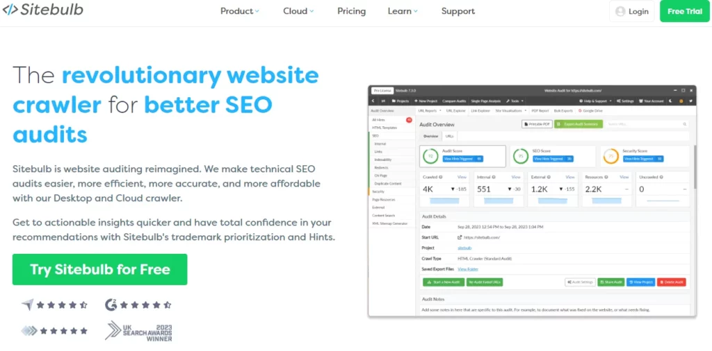 Sitebulb SEO Tool